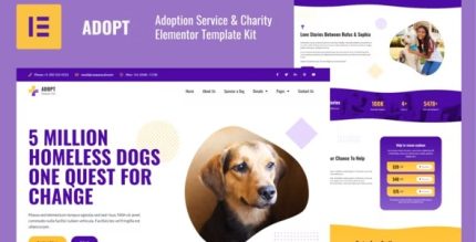 Adopt - Adoption Service & Charity Elementor Template Kit