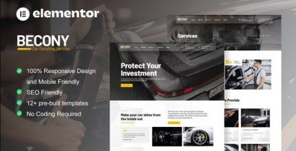 Becony - Car Detailing Services & Car Repair Elementor Template Kit
