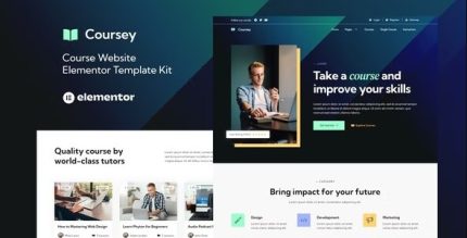 Coursery - Online Education Course & Class Elementor Template Kit