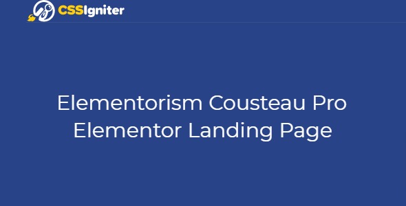 Elementorism Cousteau Pro Elementor Landing Page 0.4
