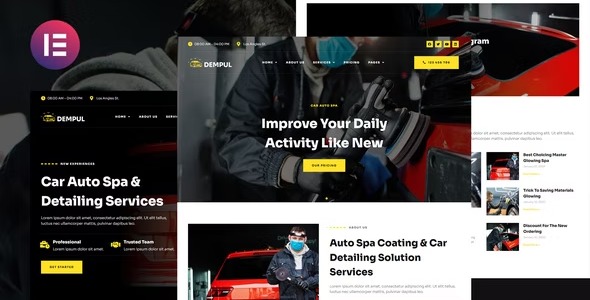 Dempul - Car Auto Spa & Detailing Services Elementor Template Kit