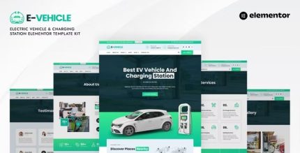 Evehicle - Electric Vehicle & Charging Station Elementor Template Kit