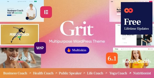 Grit 1.21.0 – Coaching & Online Courses Multiskin WordPress Theme
