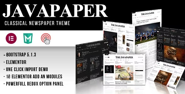 Javapaper 1.9 – Classic Newspaper Theme