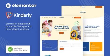 Kinderly - Child Therapist & Psychologist FSE WordPress Theme