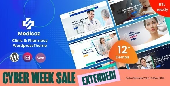 Medicoz 2.3 – Clinic & Pharmacy WordPress Theme