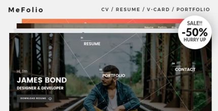 Mefolio - Ajax Resume WordPress Theme
