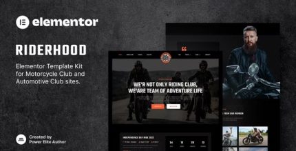 Riderhood - Motorcycle Club Elementor Template Kit