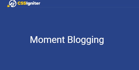 CSS Igniter Moment Blogging 1.6.1 – WordPress Theme