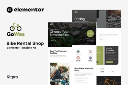 Gowes - Bike Rental Shop Elementor Template Kit