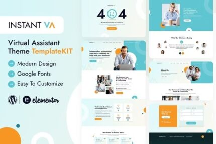 Instant VA - Virtual Assistant Elementor Template Kit