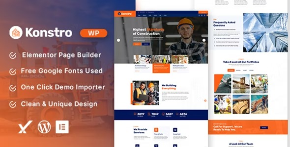 Konstro - Construction WordPress Theme