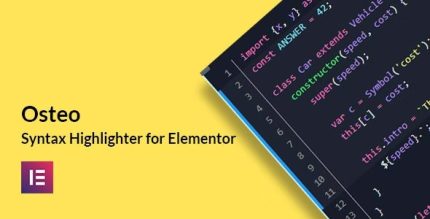 Osteo Syntax Highlighter for Elementor