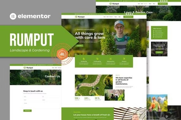 Rumput 20250504 – Landscape & Gardening Services Elementor Template Kit