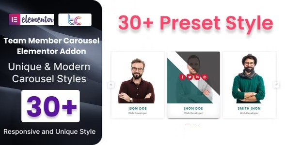 BWD Team Member Carousel Addon For Elementor 1.7
