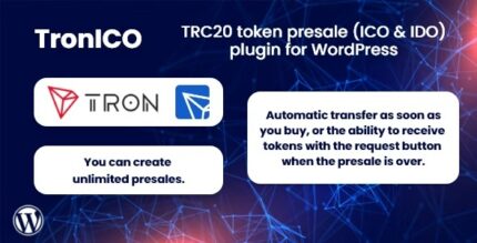 TronICO - TRC20 token presale (ICO & IDO) plugin for WordPres