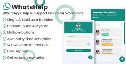 WhatsApp Chat Support Pro - WordPress Plugin