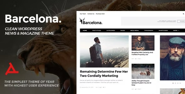 Barcelona 1.5.1 – Clean News & Magazine WordPress Theme