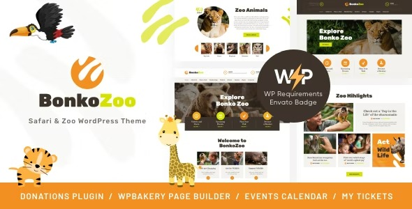Bonko 1.0.15 – Safari & Zoo WordPress Theme