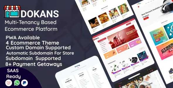 DOKANS 3.9.2 – Multitenancy Based Ecommerce Platform (SAAS)