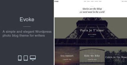 Evoke Photo Stories Blog - WordPress Theme