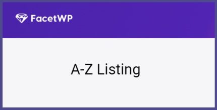 FacetWP A-Z Listing