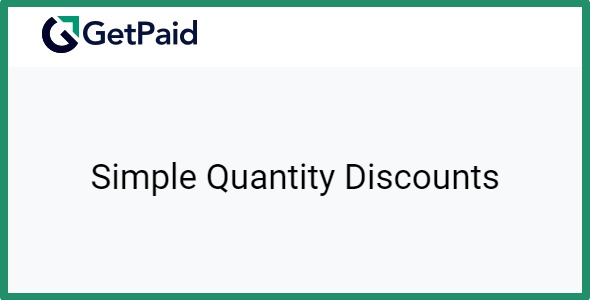 Get Paid Simple Quantity Discounts Addon 2.0.3