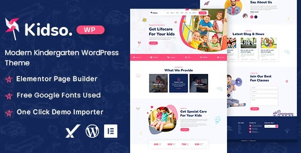 Kidso 1.1.0 – Modern Kindergarten WordPress Theme