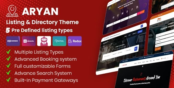 Aryan 1.6 – Listing & Directory WordPress Theme