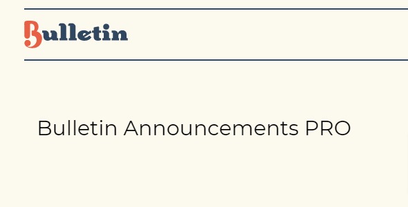 Bulletin Announcements PRO