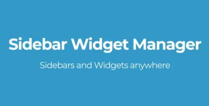 Sidebar Widget Manager