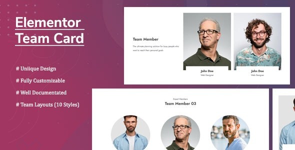 Elementor Team Card 1.2.1