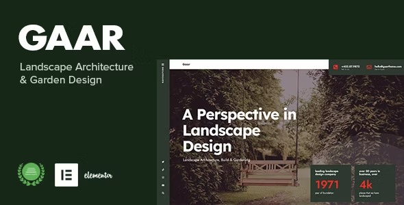 Gaar 1.1 – Landscape Architecture & Garden Design WP Theme