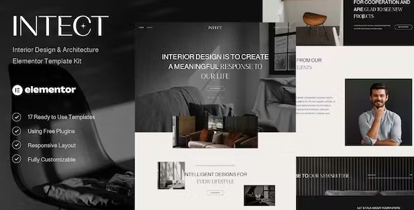 Intect - Interior Design & Architecture Elementor Template Kit