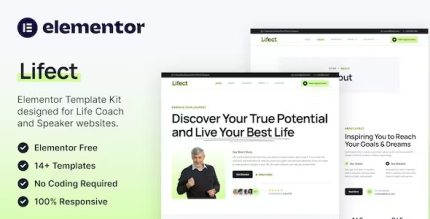 Lifect - Life Coach & Speaker Elementor Template Kit