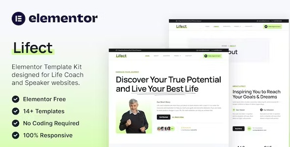 Lifect - Life Coach & Speaker Elementor Template Kit