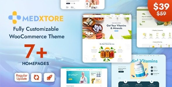 MedXtore 3.3.4 – Pharmacy, Medical & Beauty Elementor WooCommerce Theme