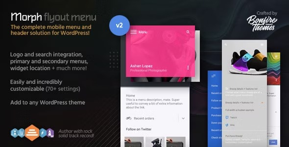 Morph 2.3 – Flyout Mobile Menu for WordPress