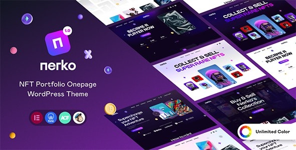 Nerko 1.4 – NFT Portfolio WordPress Theme