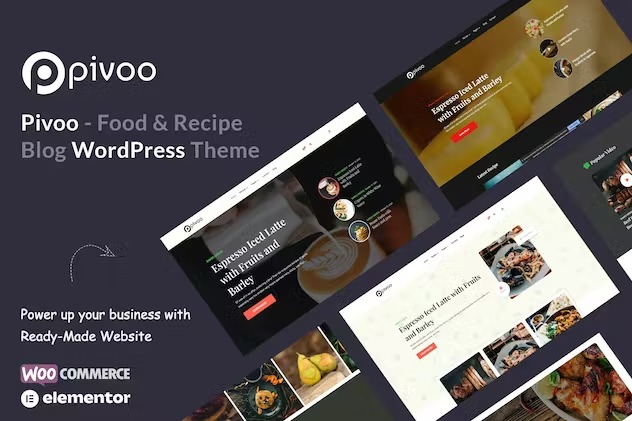 Pivoo 1.3 – Food & Recipe Blog WordPress Theme