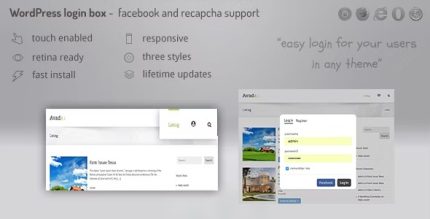 Login lightbox wordpress - easy login / register with facebook