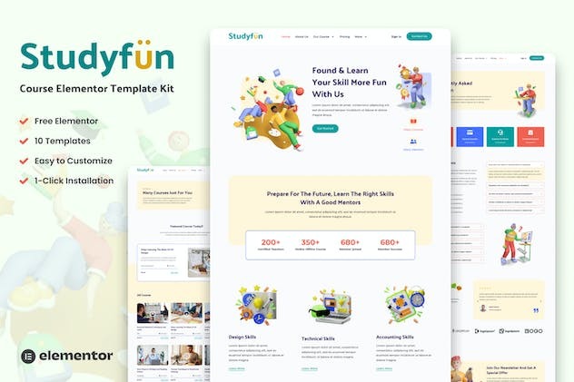 Studyfun  – Course Elementor Template Kit