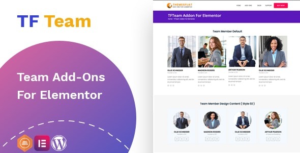 TfTeam 1.0.4 – Team Member widget For Elementor