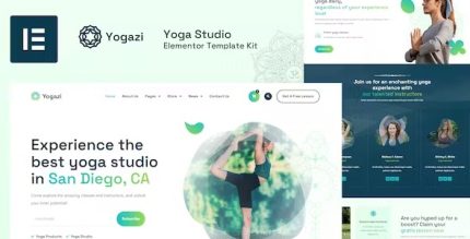 Yogazi - Yoga Studio Elementor Pro Template Kit
