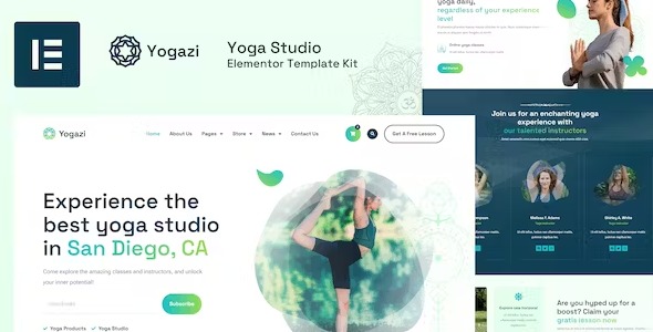 Yogazi 1.0 – Yoga Studio Elementor Pro Template Kit