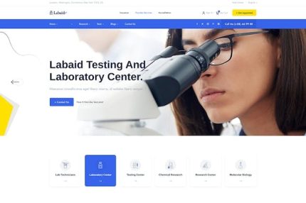 Labaid - Laboratory & Science Research WordPress Theme