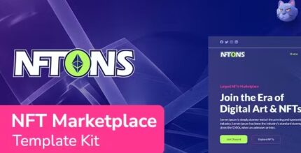 NFTONS - NFT Service & Crypto Currency Elementor Template Kit