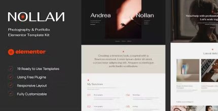 Nollan - Photography & Portfolio Elementor Template Kit
