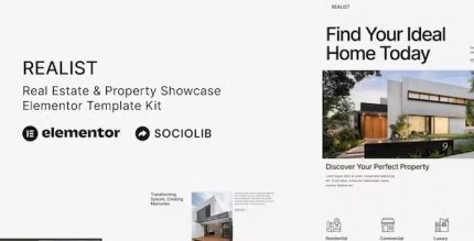 Realist - Real Estate & Property Showcase Elementor Template Kit