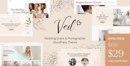 Veil - Wedding Event & Photographer Theme